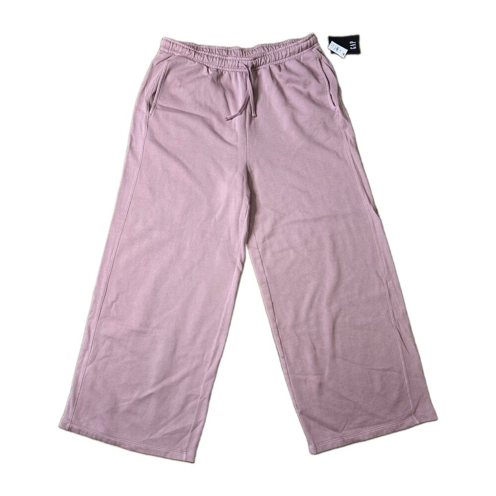 GAP Women's Loose Fit Wide Leg Mauve Pink Sweatpants Size XL NWT